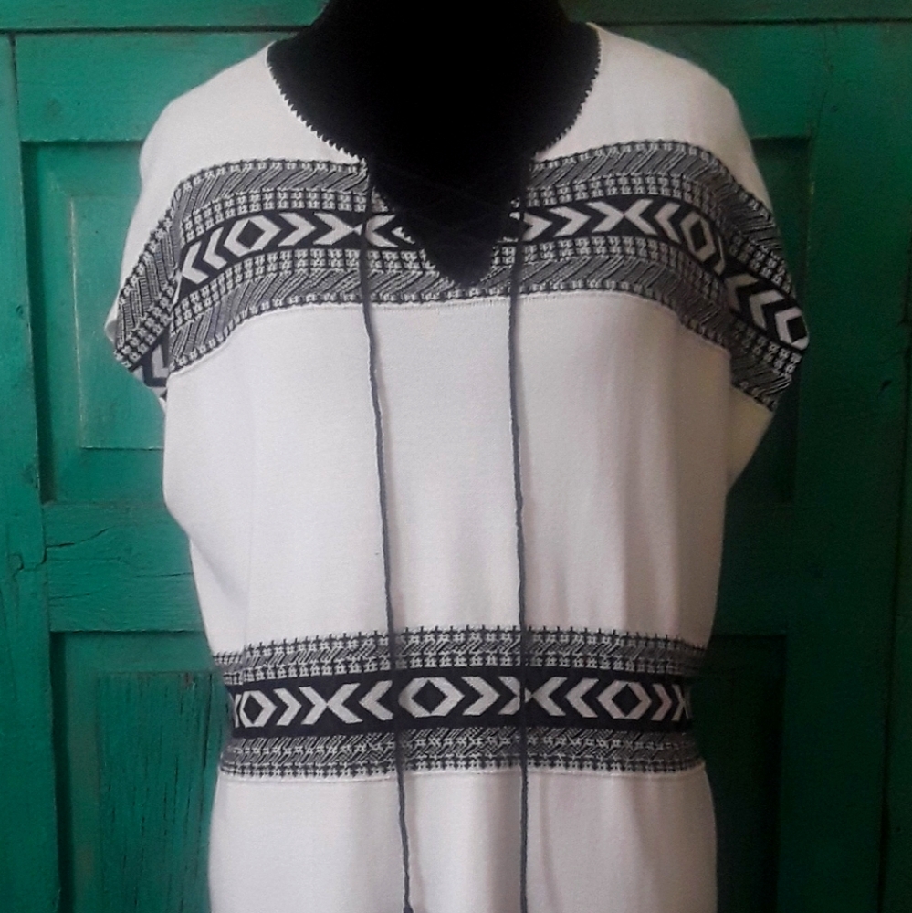 New Women's Aztec Mexican Blanket Sweater  Sz S